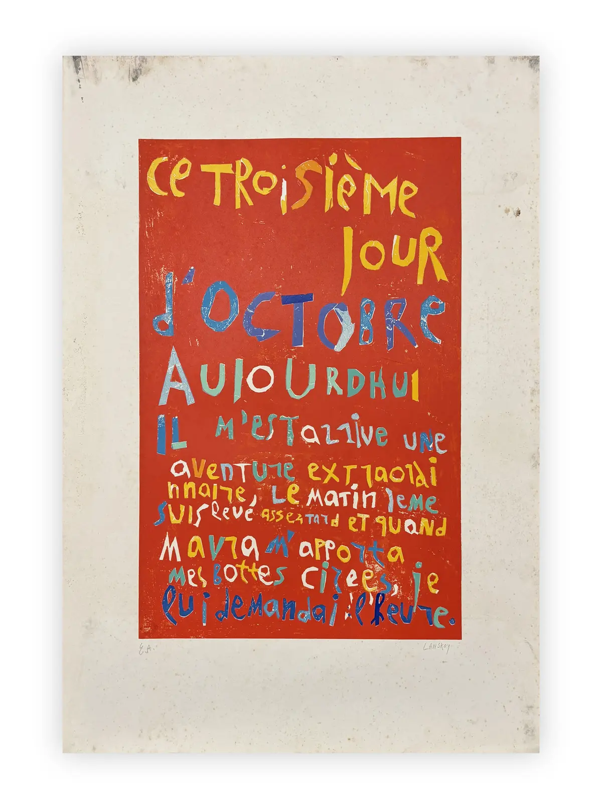 ANDRÉ LANSKOY (1902-1976) - Journal d'un fou