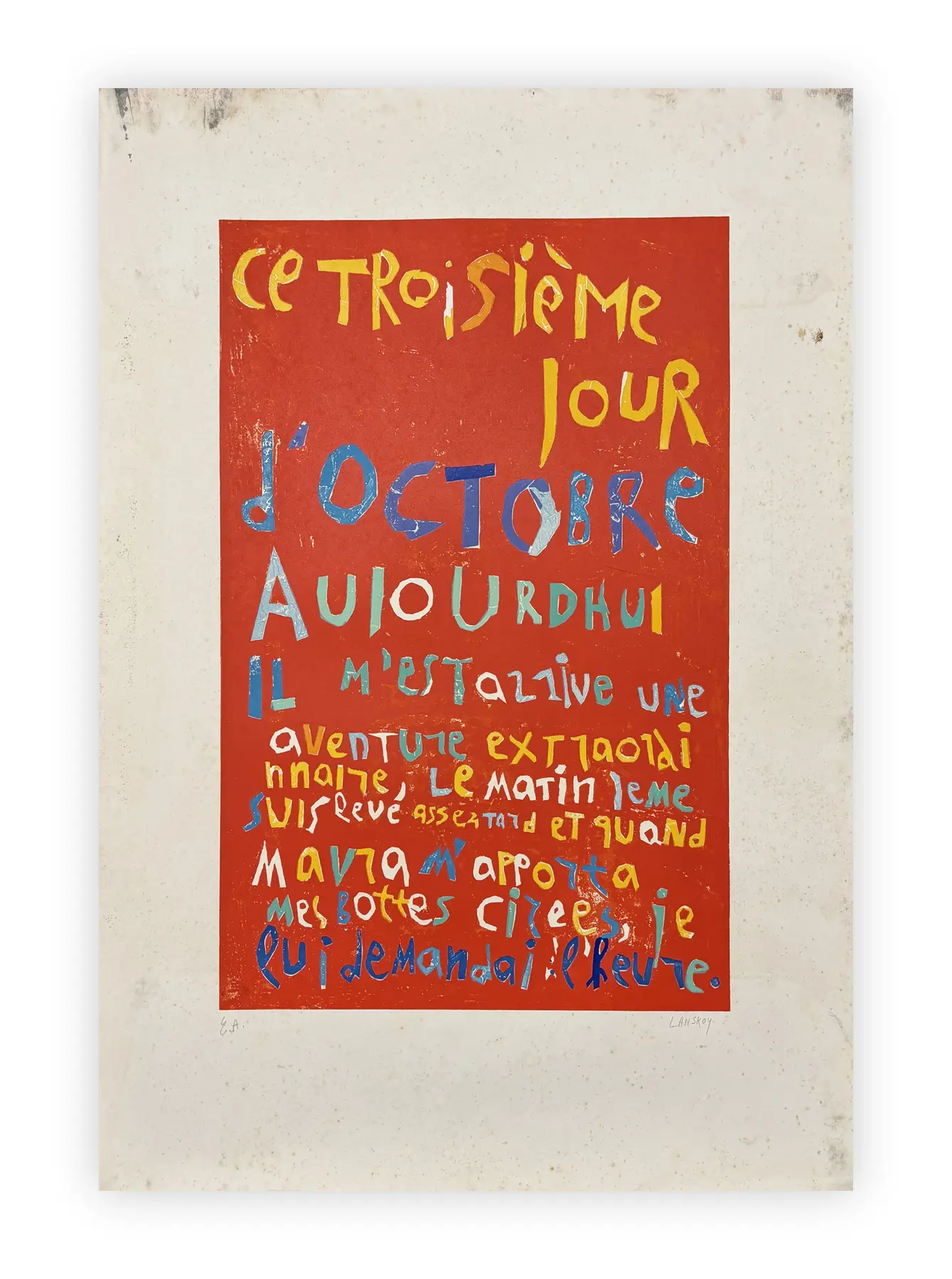 ANDRÉ LANSKOY (1902-1976) - Journal d'un fou