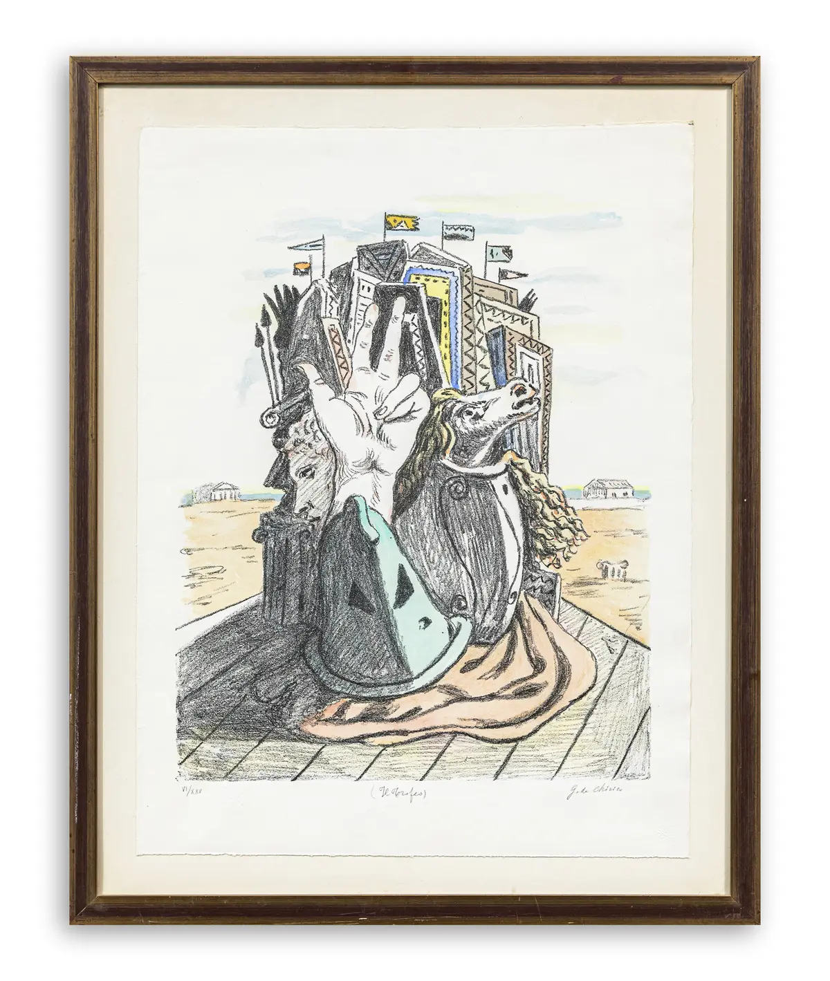 GIORGIO DE CHIRICO (1888-1978) - Il trofeo, 1970
