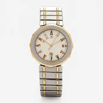 Corum, Admiral's Cup, 35 mm, gold / steel, quartz.
