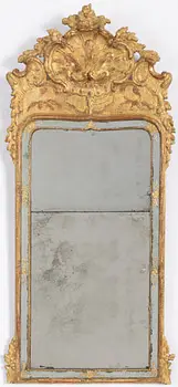 A rococo mirror, second part of the 18th Century.
