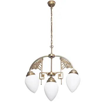 Ceiling lamp, Art Nouveau style, circa 2000, Berliner Messinglampen, Germany.