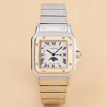 Cartier, Santos Galbée, "Moonphase", ca 1989.