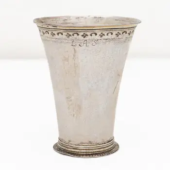 A Swedish silver beaker, mark of JA Starin, Stockholm 1746.