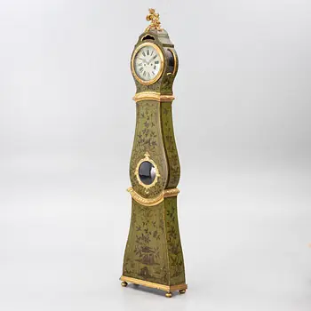 A rococo longcase clock by P. Malm (watchmaker in Stockholm 1766-96).