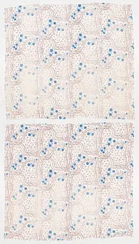 Josef Frank, Ihopsydda gardinvåder, ett par, "Loops", Firma Svenskt Tenn.
