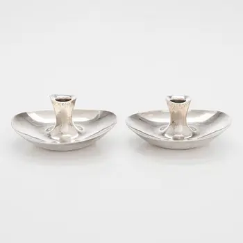 Tapio Wirkkala, A pair of silver candlesticks, Helsinki 1956.