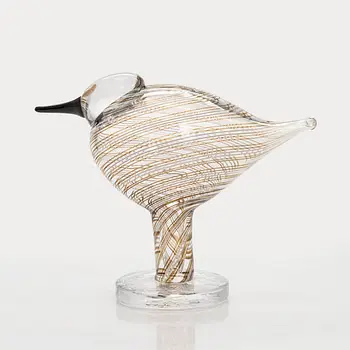 Oiva Toikka, A 'Plover' glass bird, signed O. Toikka Nuutäjärvi.