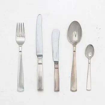Jacob Ängman, Cutlery set, 55 pieces, silver, "Rosenholm", GAB.