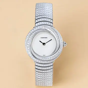 Cartier, Trinity, "Diamond set case and bracelet", ca 2000.