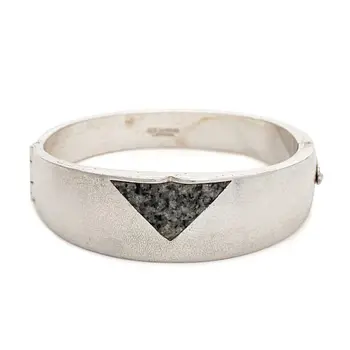 Björn Weckström, bracelet, “Astaire”, silver, grey granite, Lapponia 1987.