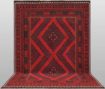 A Afghan kelim carpet, 361 x 241 cm.