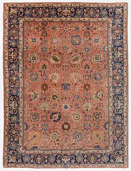 Semi-antique Tabriz rug, approx. 365 x 275 cm.