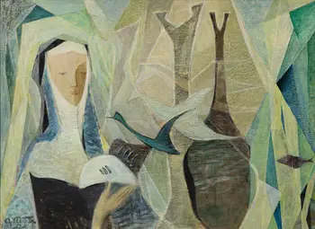 Gustav Mägi, Girl with Birds.