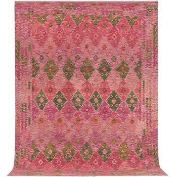 An Afghan kilim runner, c. 364 x 253 cm.