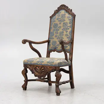 A Swedish late Baroque armchair, first part 18th century.
