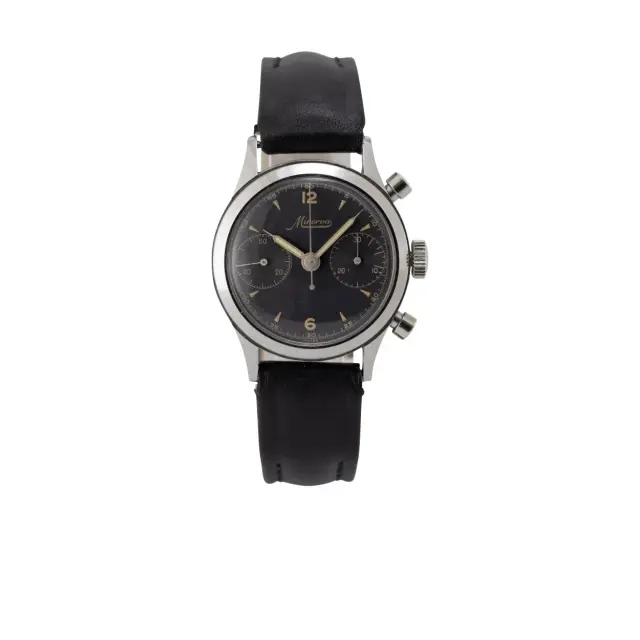 Seltener Vintage Militär Armbandchronograph mit 30 Min.-Zähler