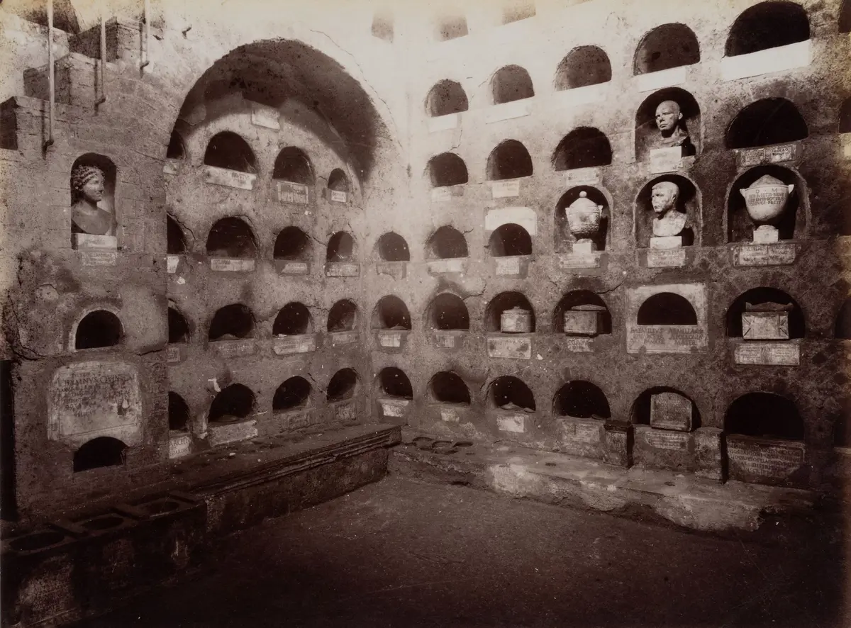 Unknown (19th), Columbarium of the Emperors, Rome, around 1880, albumen