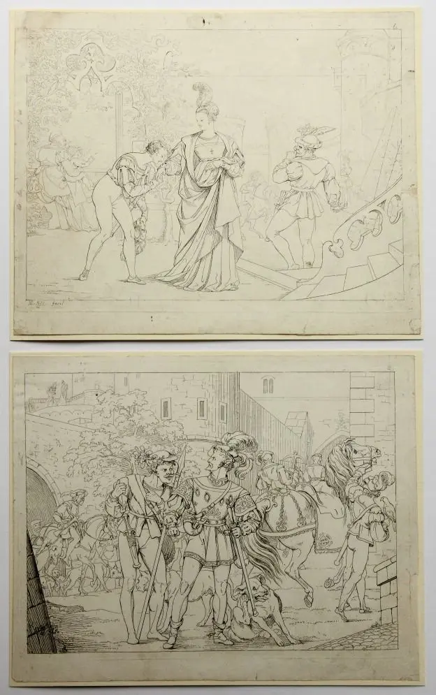 M. RETZSCH (1779–1857), On Schiller’s Walk to the Ironworks, Etching