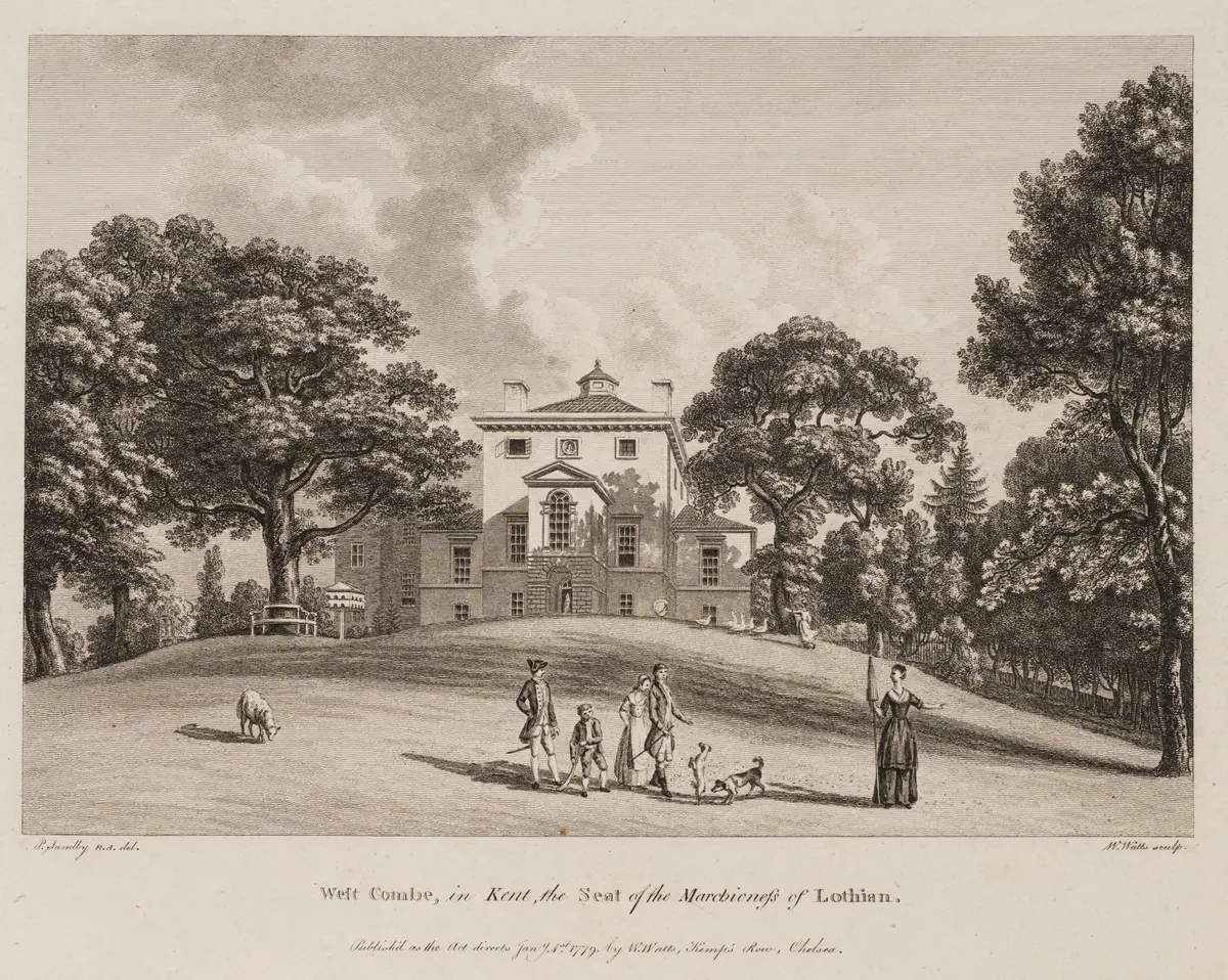 W. WATTS (*1752) after SANDBY (*1725), West Combe in Kent, 1779, Etching