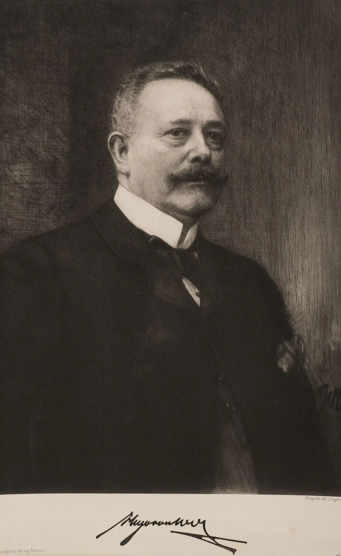 After UNGER (*1837), Portrait of a man, Photogravure After William