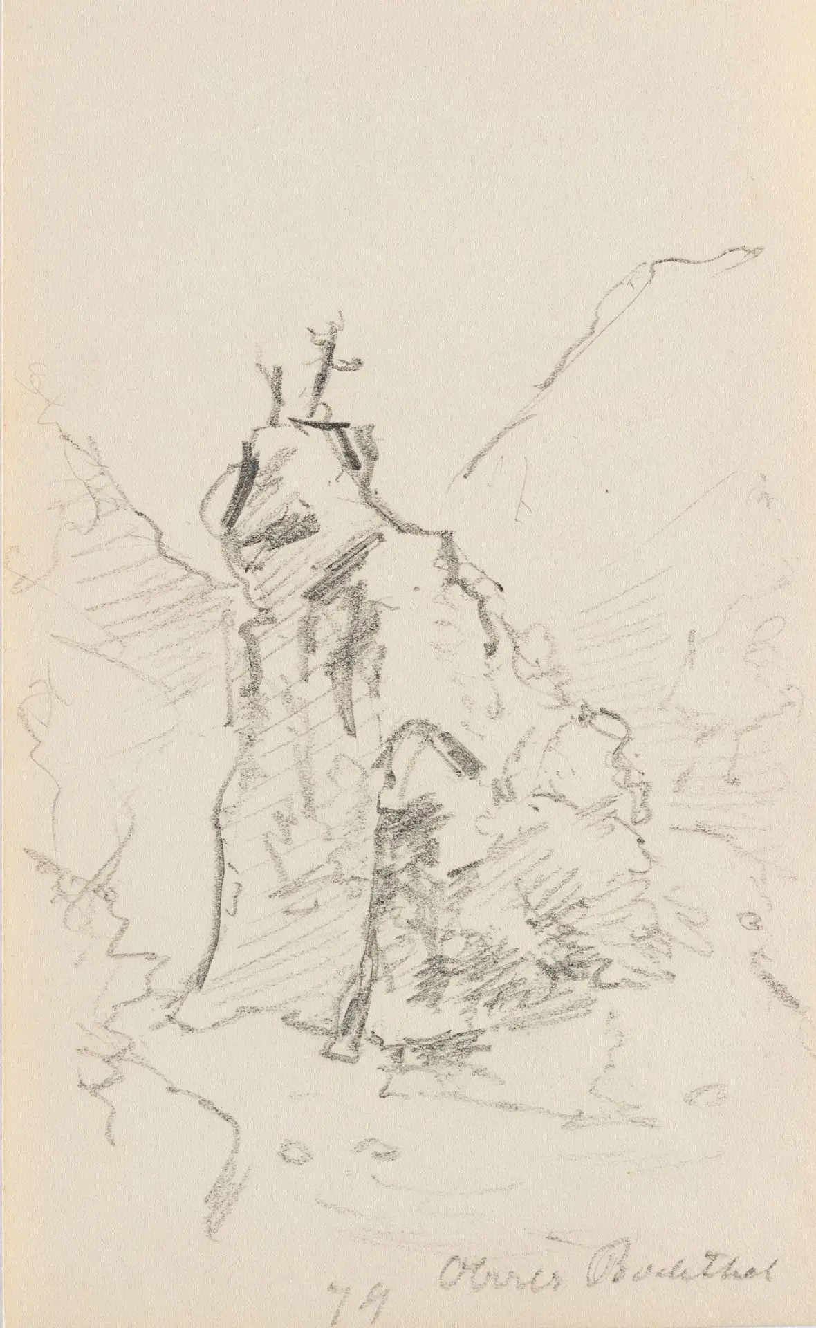 Unknown (19th), Rocks in the Bode Valley, 1874, Pencil Unknown (19th