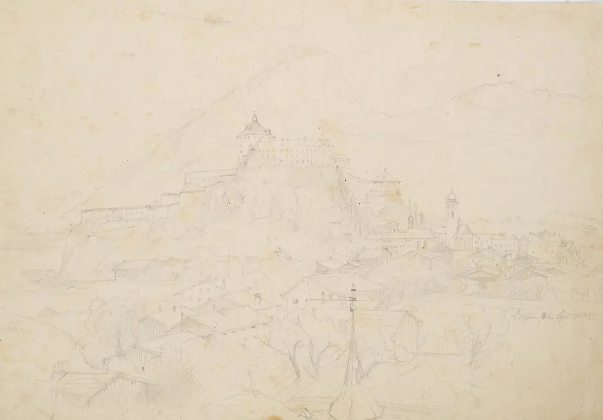 Unknown (19th), Kufstein Fortress in Tyrol, 1845, Pencil Unknown (19th