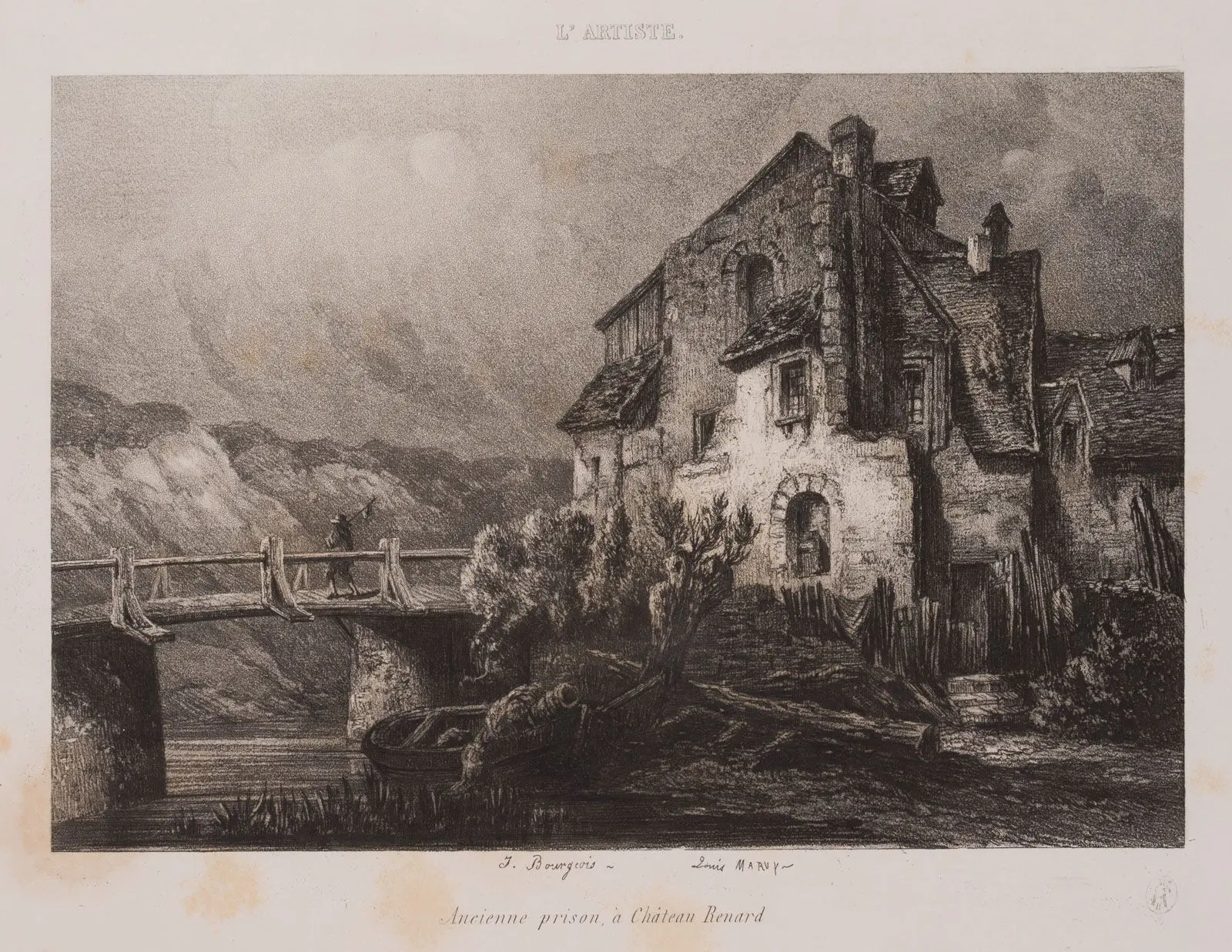 J. BOURGEOIS (*1810) after MARVY (19th century), Château Renard Prison