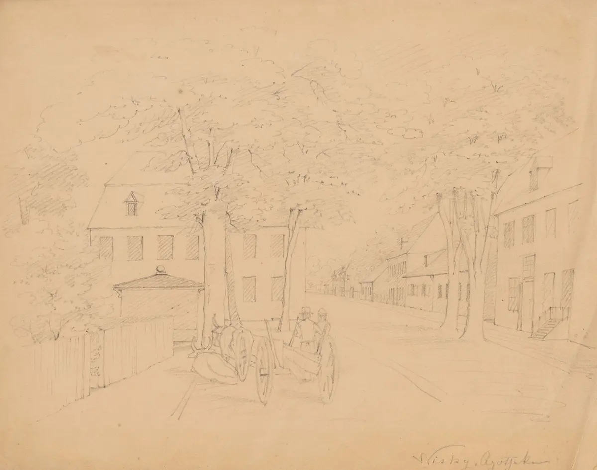 Unknown (19th), Niesky, Gottesackerallee, around 1853, Pencil Unknown