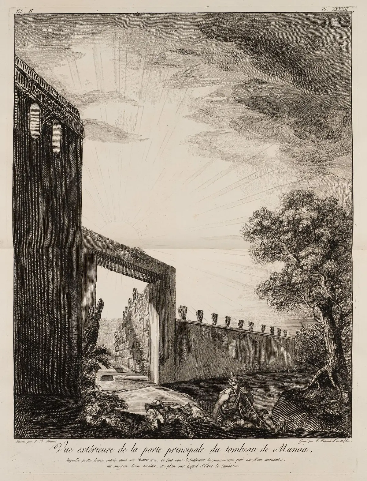 F. PIRANESI (*1758) after PIRANESI (*1720), Main Gate at the Tomb