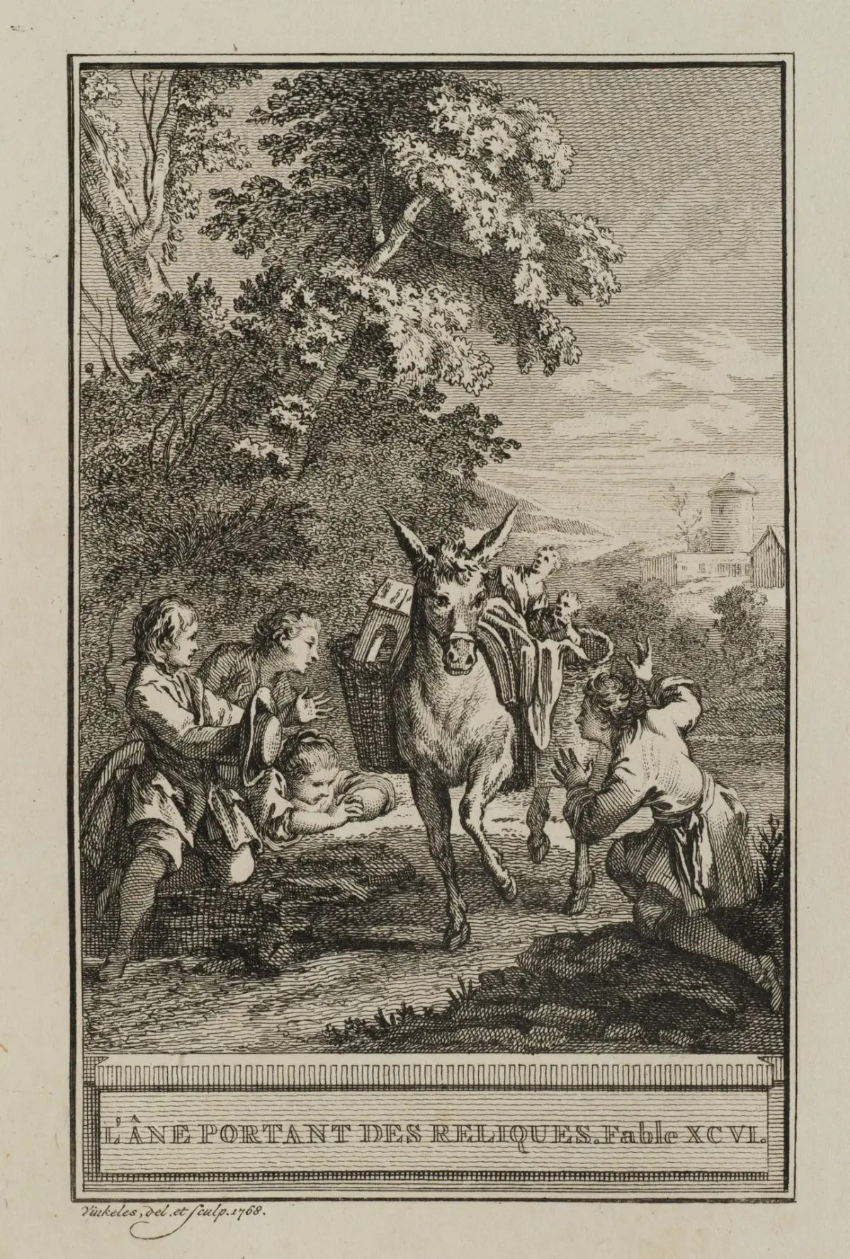 R. VINKELES (1741–1816), *The Donkey with the Relics*, 1768, etching
