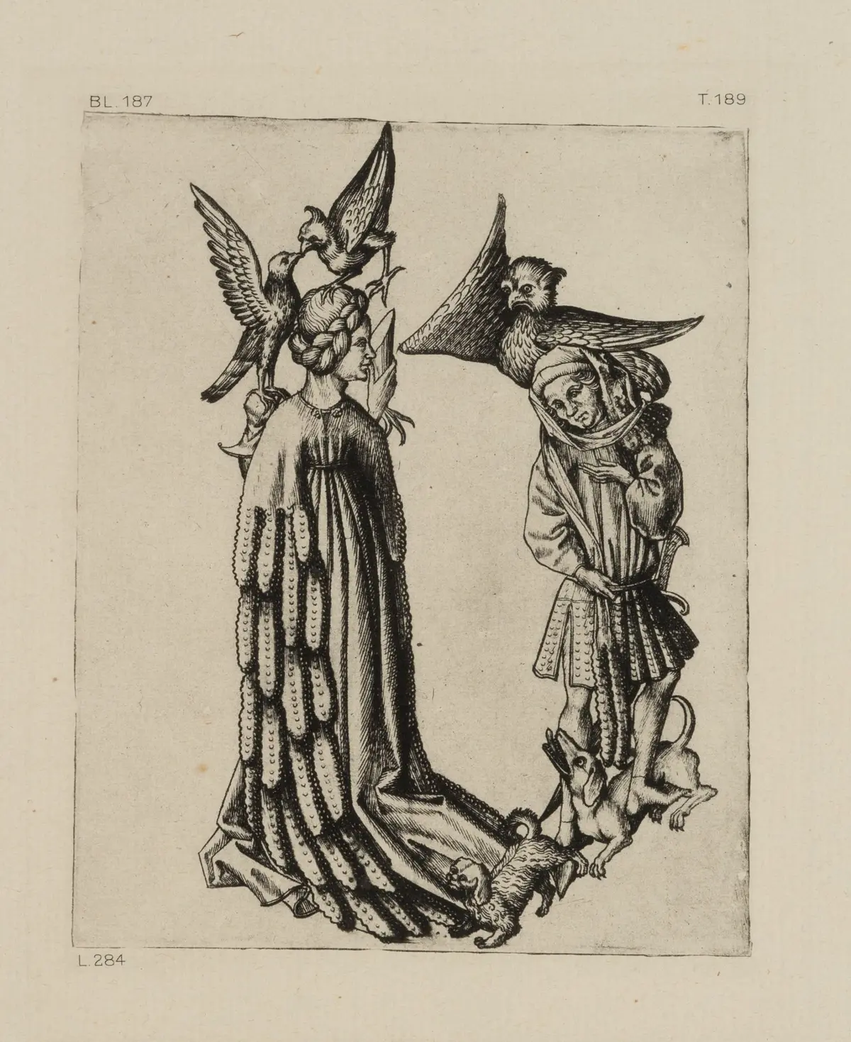 After Monogramist MEISTER ES (*1450), Illustrated Alphabet. Letter