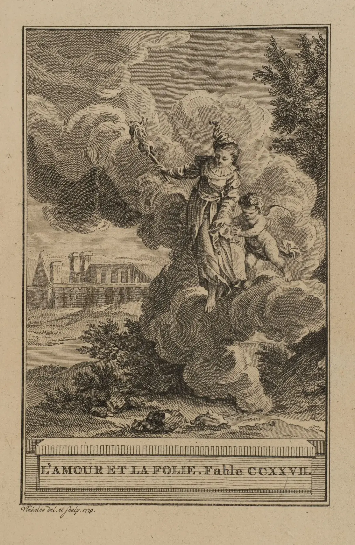 R. VINKELES (1741–1816), Love and Madness, 1779, Etching Reinier Vinkeles