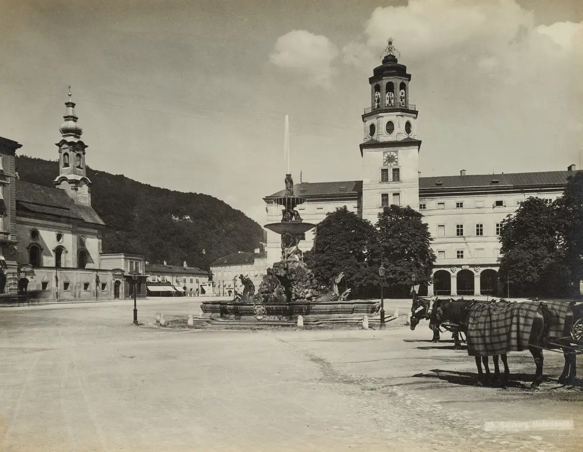 F. WÜRTHLE (1820–1902), The Hofbrunnen in Salzburg, 1902, albumen
