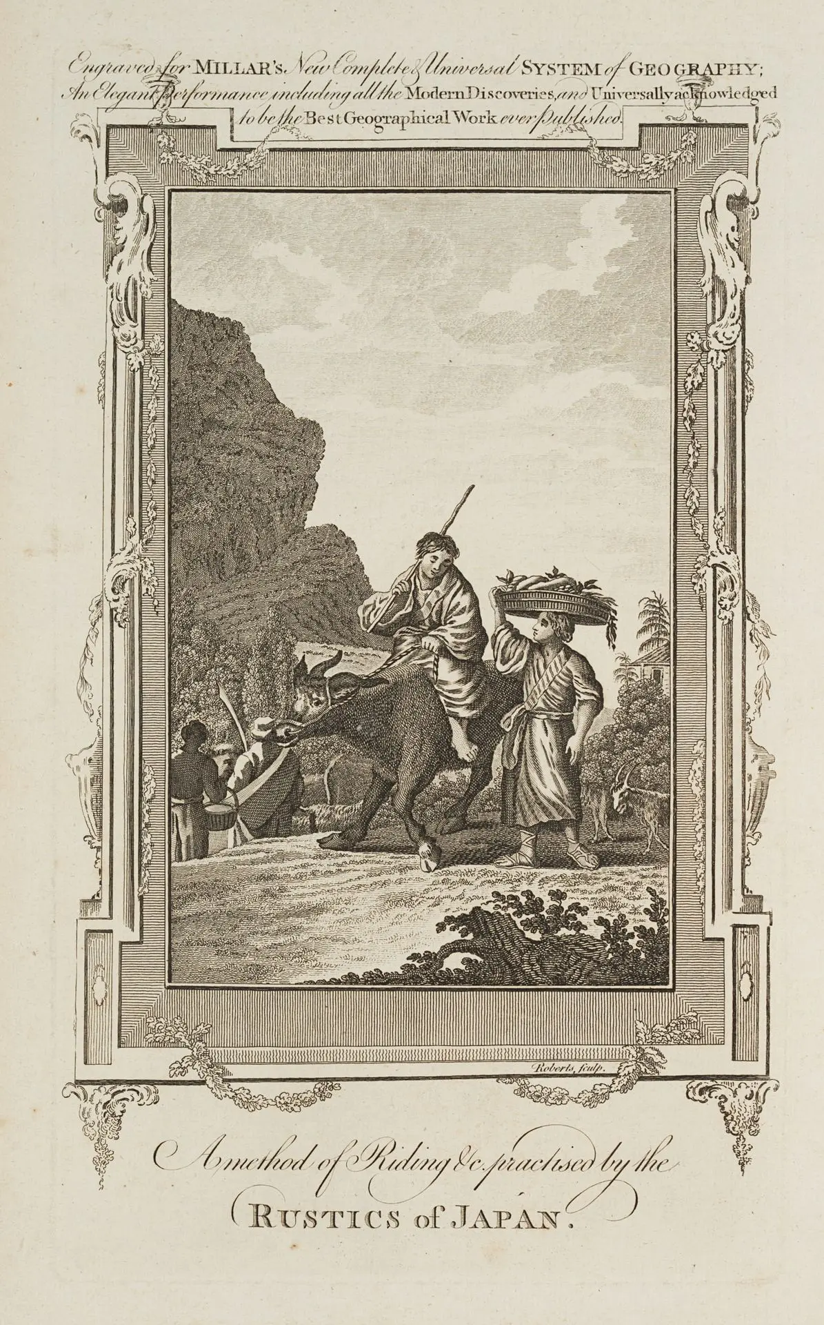 Unknown (18th century), "A Method of Riding." Japan, copper engraving