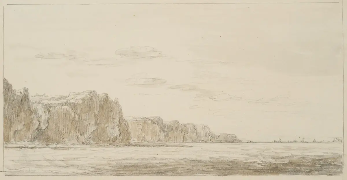 I. DUVIVIER (1758–1832), Banks of the Nile, Indian ink Ignace Duvivier