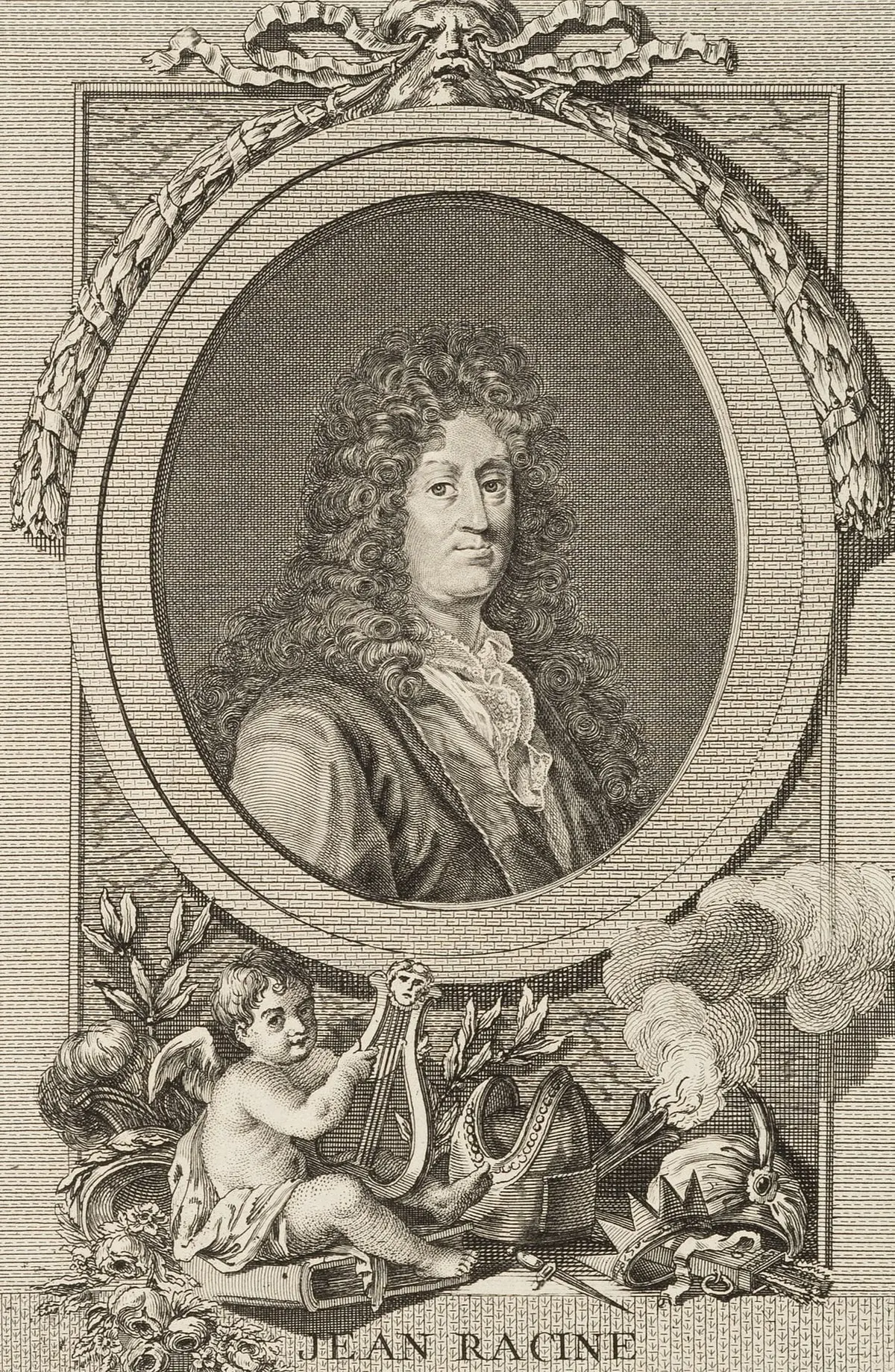 J. DUPIN (18th) after SANTERRE (*1651), Portrait of the writer Jean