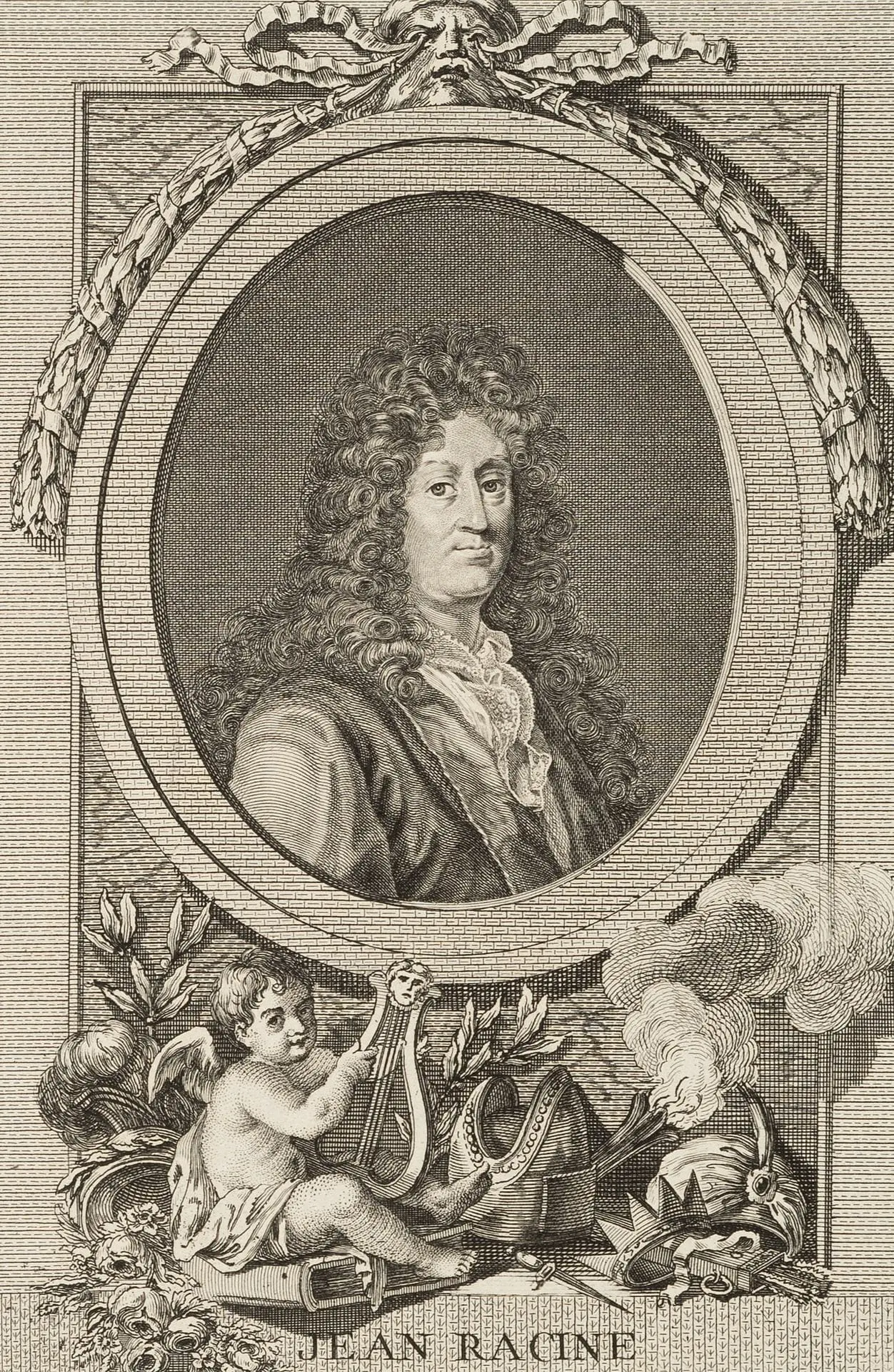J. DUPIN (18th) after SANTERRE (*1651), Portrait of the writer Jean
