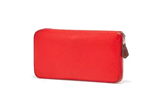 HERMÈS, A RED LEATHER WALLET