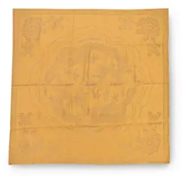 A Chinese yellow library book cover, Late Qing dynasty, 19th century