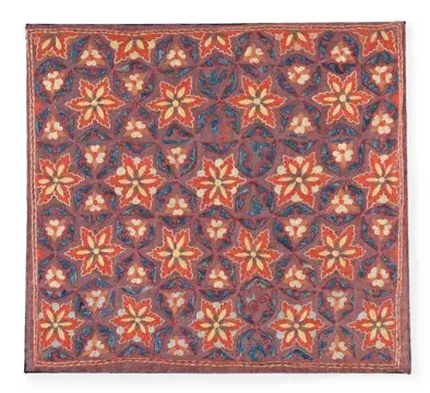 A SILK EMBROIDERED SUZANI PANEL