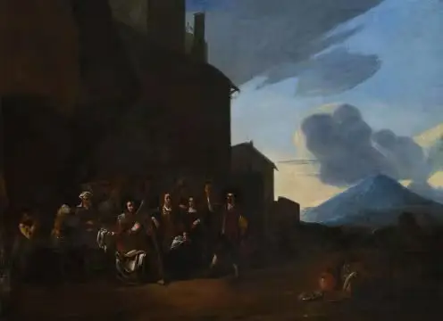 ATTRIBUTED TO JOHANNES LINGELBACH, FIGURES CAROUSING, PLAYING THE