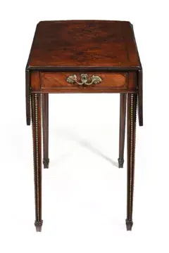 A FINE GEORGE III MAHOGANY AND FUSTIC BANDED PEMBROKE TABLE, ATTRIBUTED