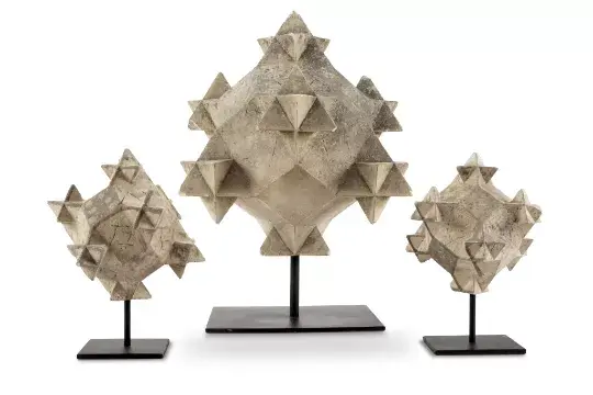 A SET OF THREE SORCERER'S STONES 'PIERRES DE SORCIÈRE', FRENCH, 19TH CENTURY