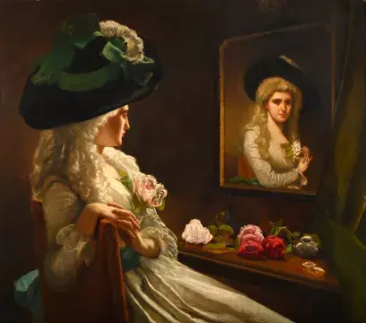 WILLIAM MAW EGLEY (BRITISH 1826-1916), BEAUTY'S MIRROR