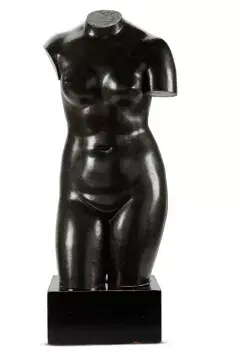 AFTER THE ANTIQUE, A BRONZE FEMALE TORSO, 19TH CENTURY