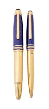 MONTBLANC, MEISTERSTÜCK, RAMSES II, A SILVER GILT FOUNTAIN PEN AND