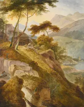 THOMAS DANIELL (BRITISH 1749-1840), SCENE IN THE MOUNTAINS NEARCAPE