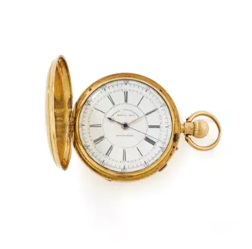 C. J. FRASER, PRESTON, AN 18 CARAT GOLD KEYLESS WIND FULL HUNTER POCKET WATCH