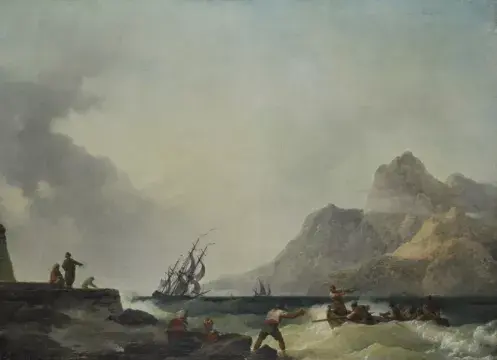PHILIP JAMES DE LOUTHERBOURG (FRENCH 1740-1812) A MISTRAL; STORM CAUSED